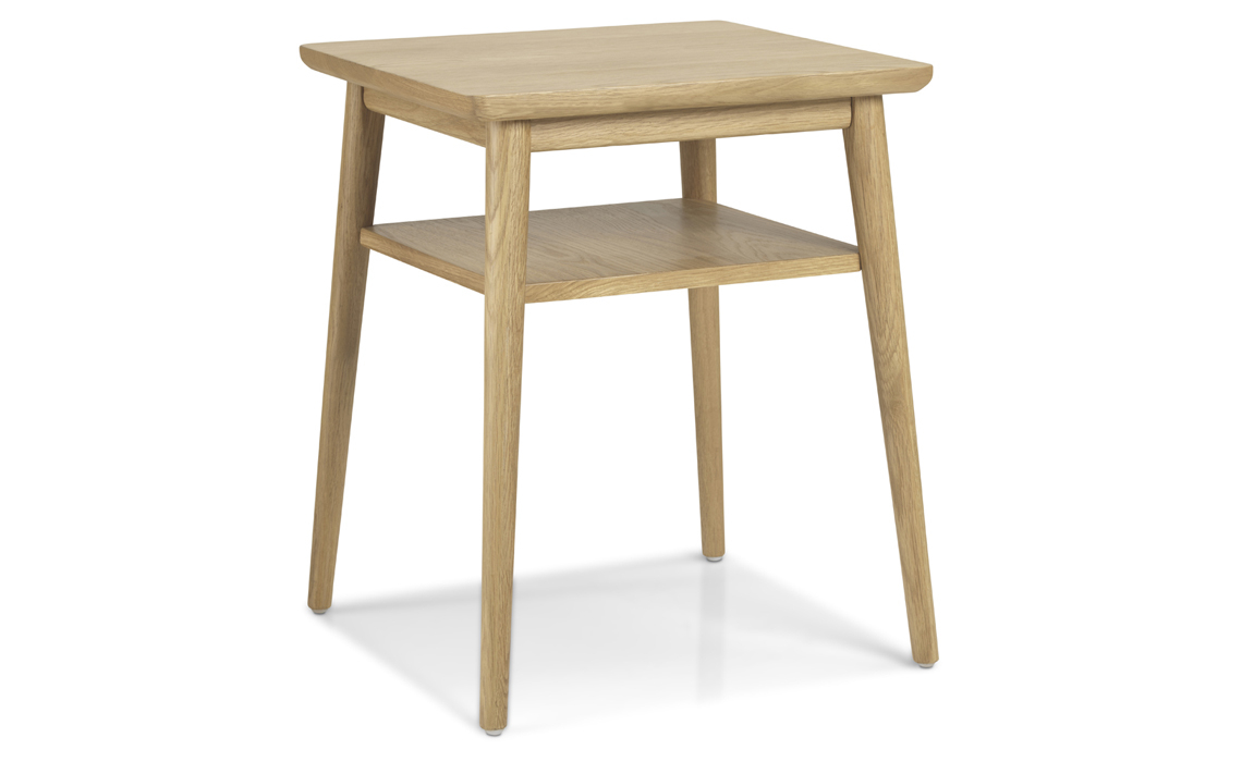 Nordic Solid Oak Lamp Table