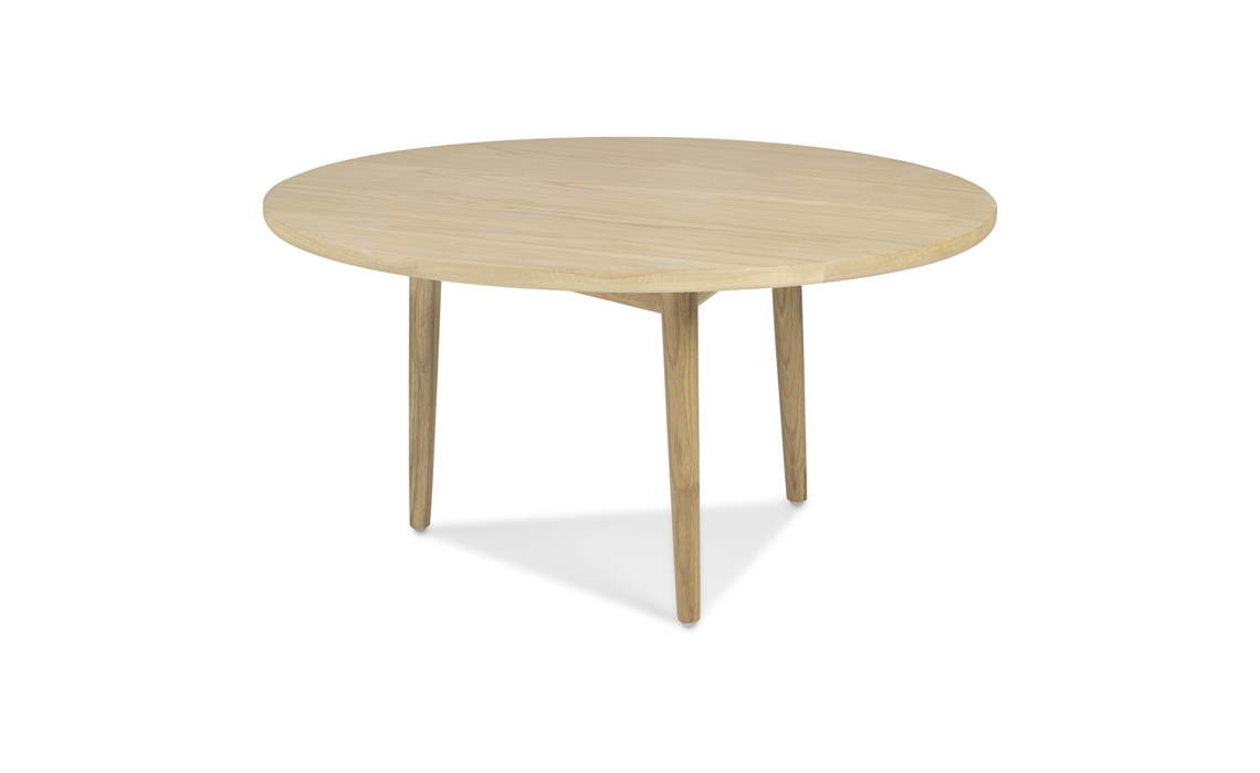 Nordic Solid Oak Circular Coffee Table