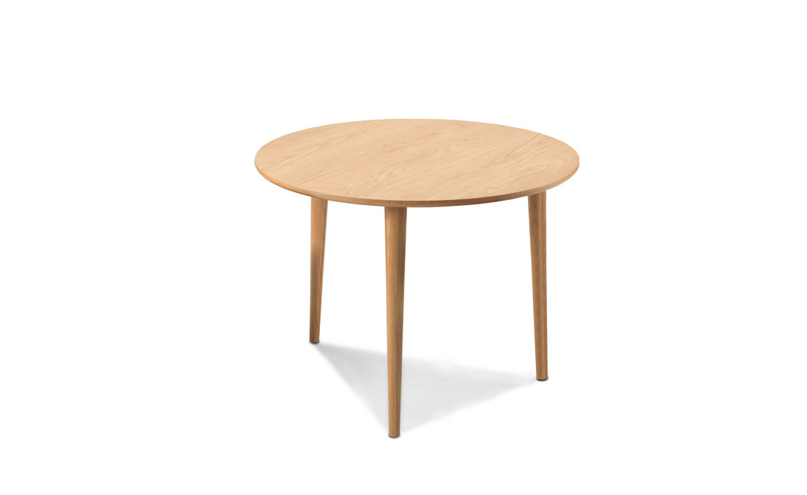 Nordic Solid Oak Circular Dining Table