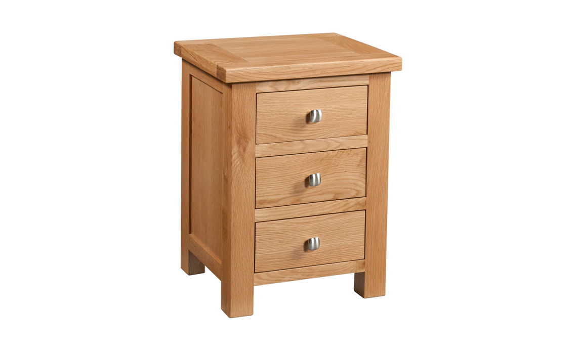 Lavenham Oak 3 Drawer Bedside