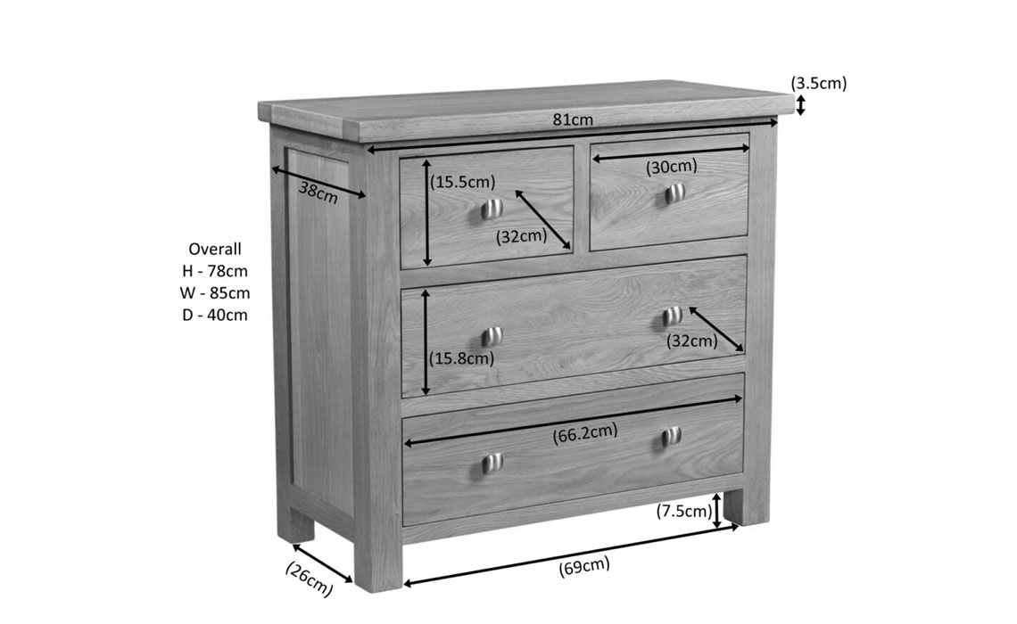 Lavenham Oak 2 Over 2 Chest