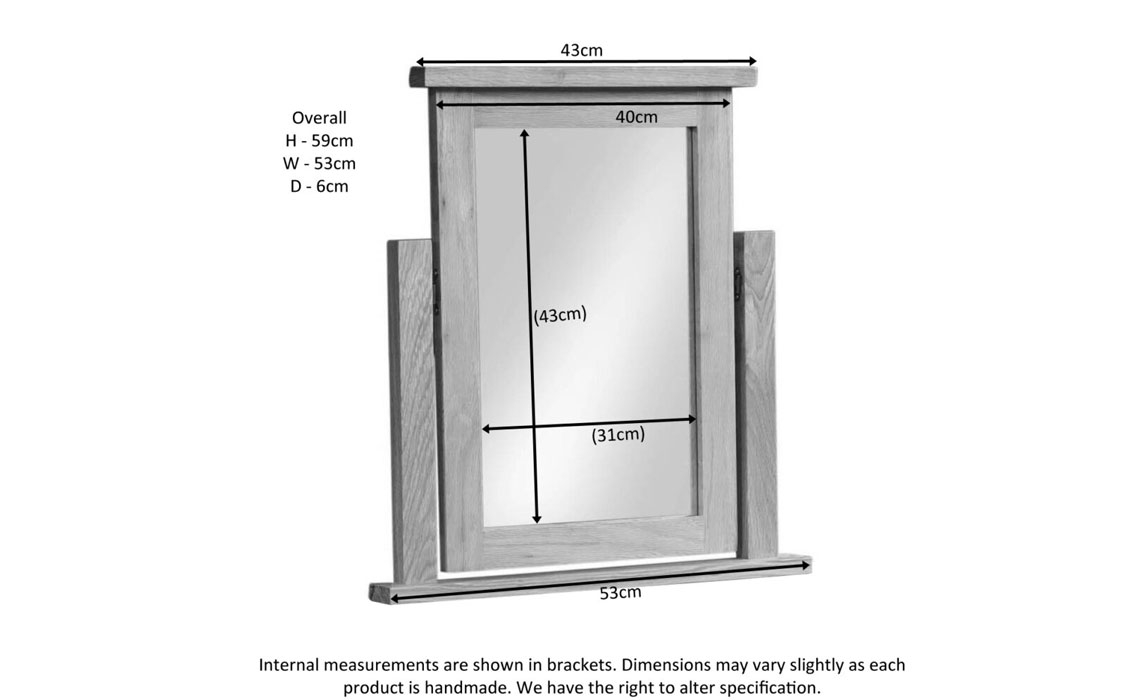 Lavenham Oak Dressing Table Mirror 