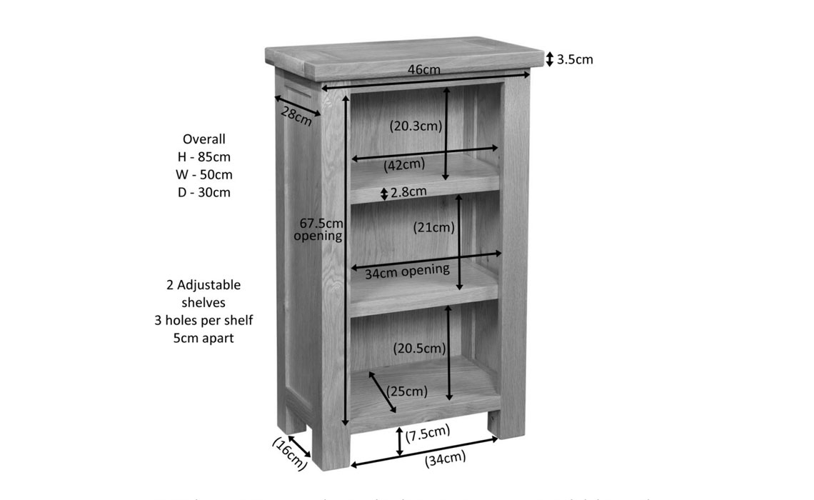 Lavenham Oak Small Bookcase