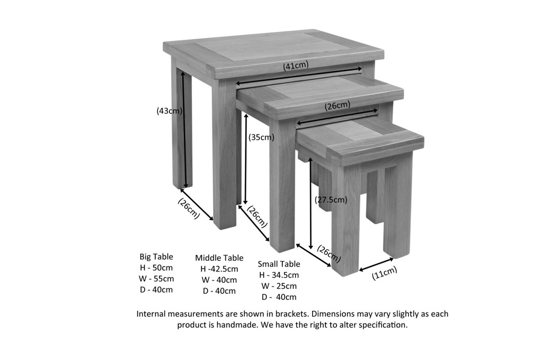 Lavenham Oak Nest of Tables