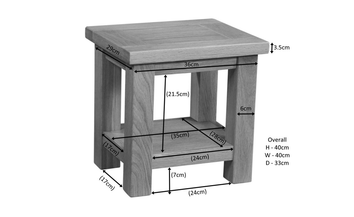 Lavenham Oak Lamp Table