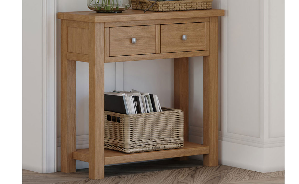 Lavenham Oak 2 Drawer Console Table