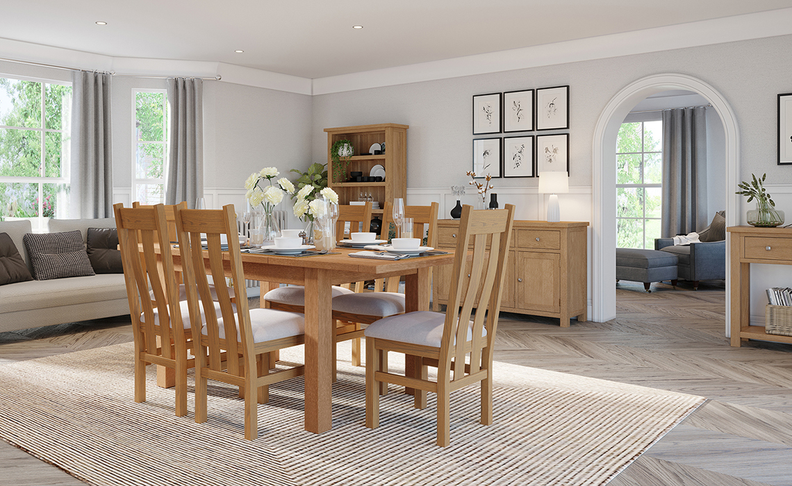 Lavenham Oak 132-198cm Extending Dining Table