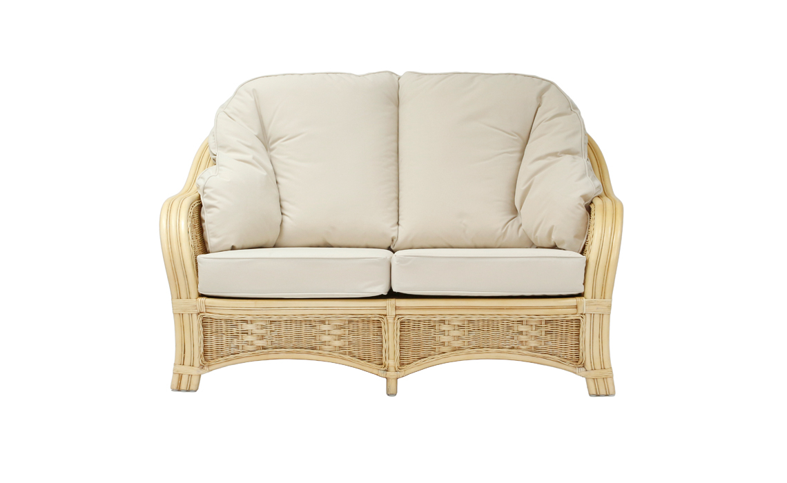 Worcester 2.5 Seat Sofa Light Natural Wash, Handcrafted Cane & Rattan