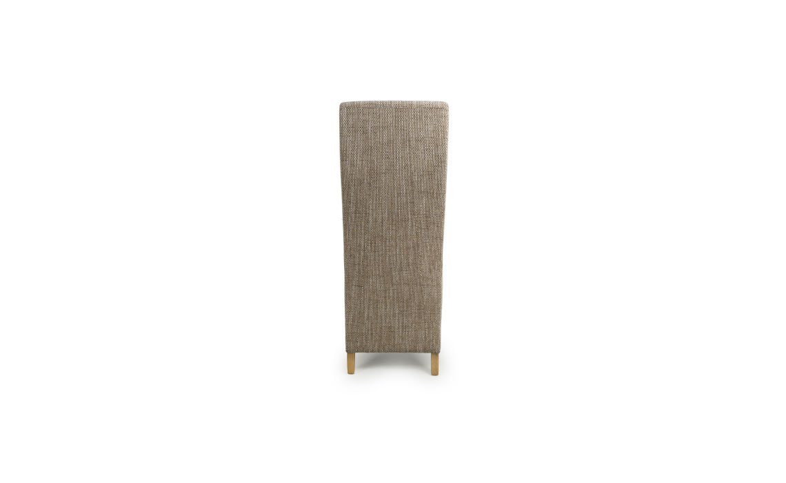 Baxter Wave Back Tweed Oatmeal Dining Chair