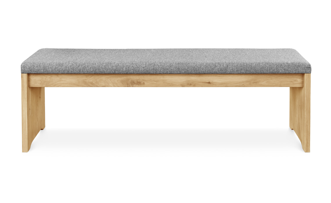 Sigala Oak Bench With Fabric Pad