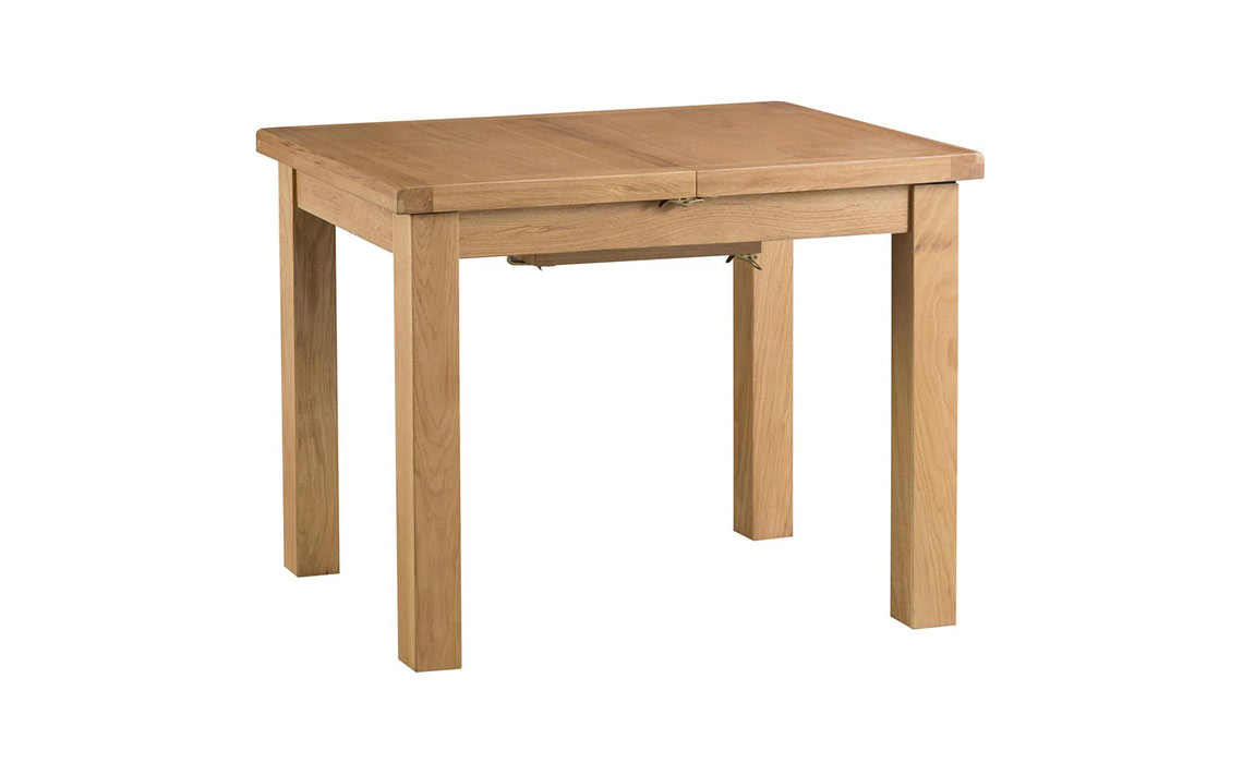 Burford Rustic Oak 100-140cm Butterfly Extending Dining Table