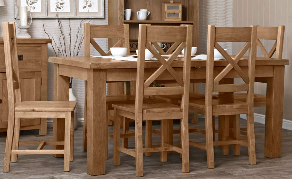 Burford Rustic Oak 170-220cm Butterfly Extending Dining Table