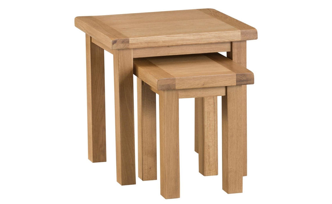 Burford Rustic Oak Nest Of 2 Tables