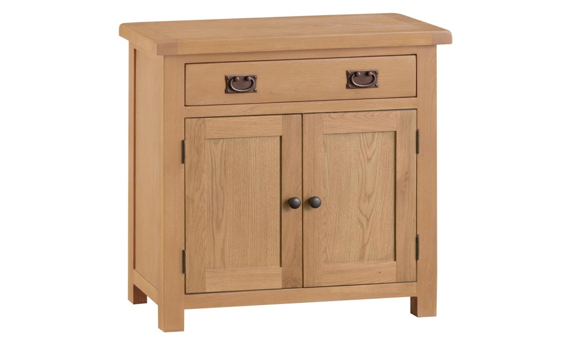 Burford Rustic Oak Small 2 Door 1 Drawer Sideboard