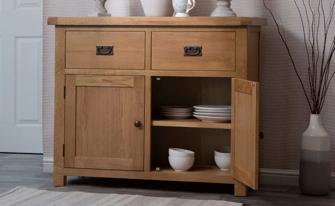 Burford Rustic Oak 2 Door 2 Drawer Sideboard
