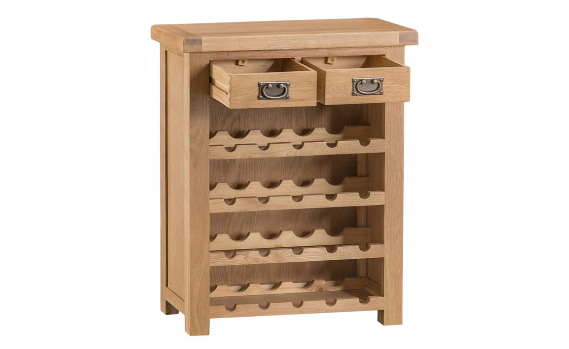 Burford Rustic Oak Small Wine Rack