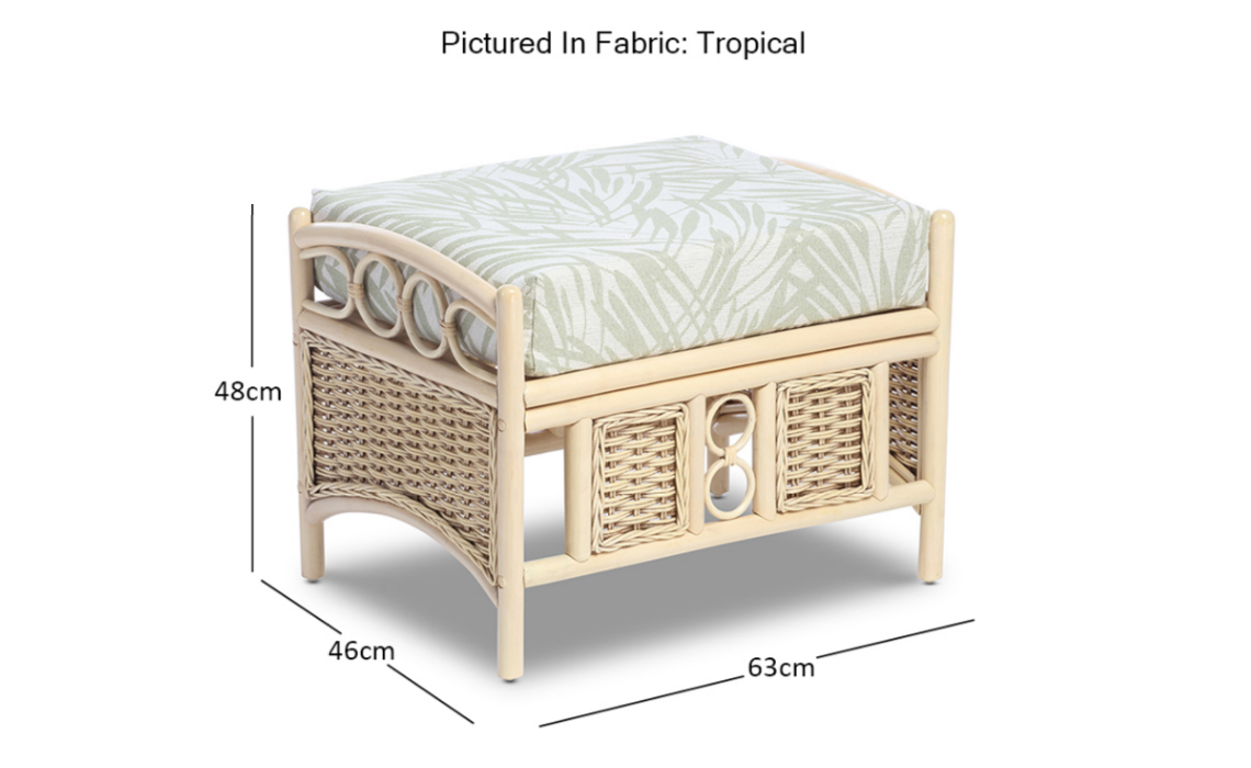 Burnham Footstool in Natural Wash