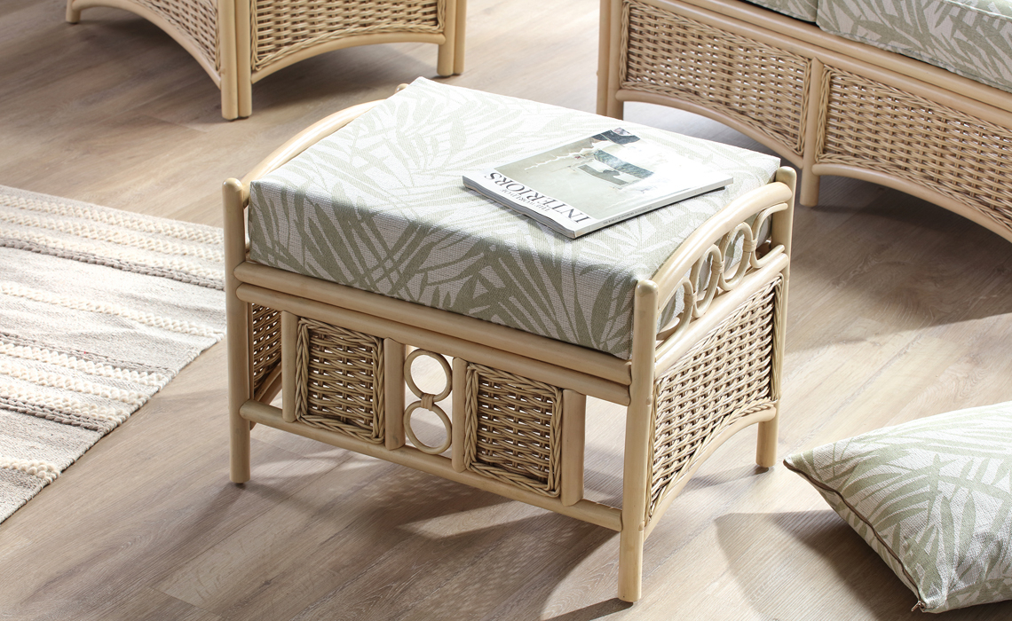 Burnham Footstool in Natural Wash