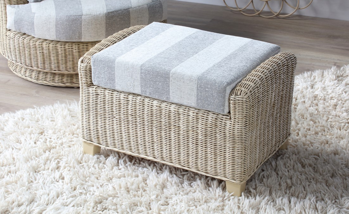 Dillon Footstool in Natural Wash