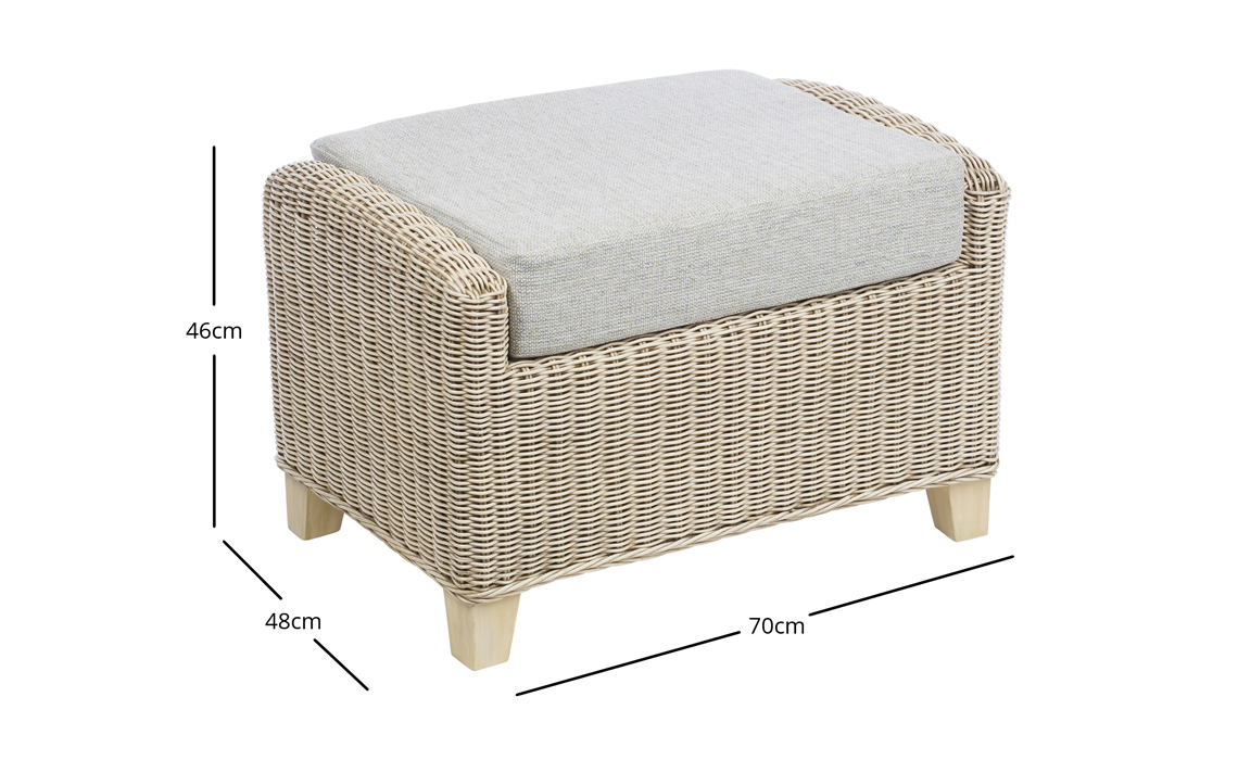 Dillon Footstool in Natural Wash