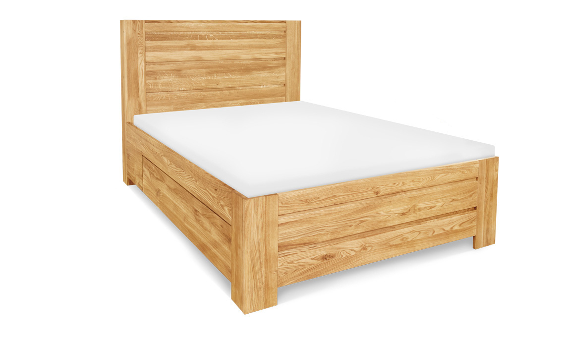 Majestic Solid Oak 6ft Super King Size, Super King Size Wooden Bed Frame With Drawers