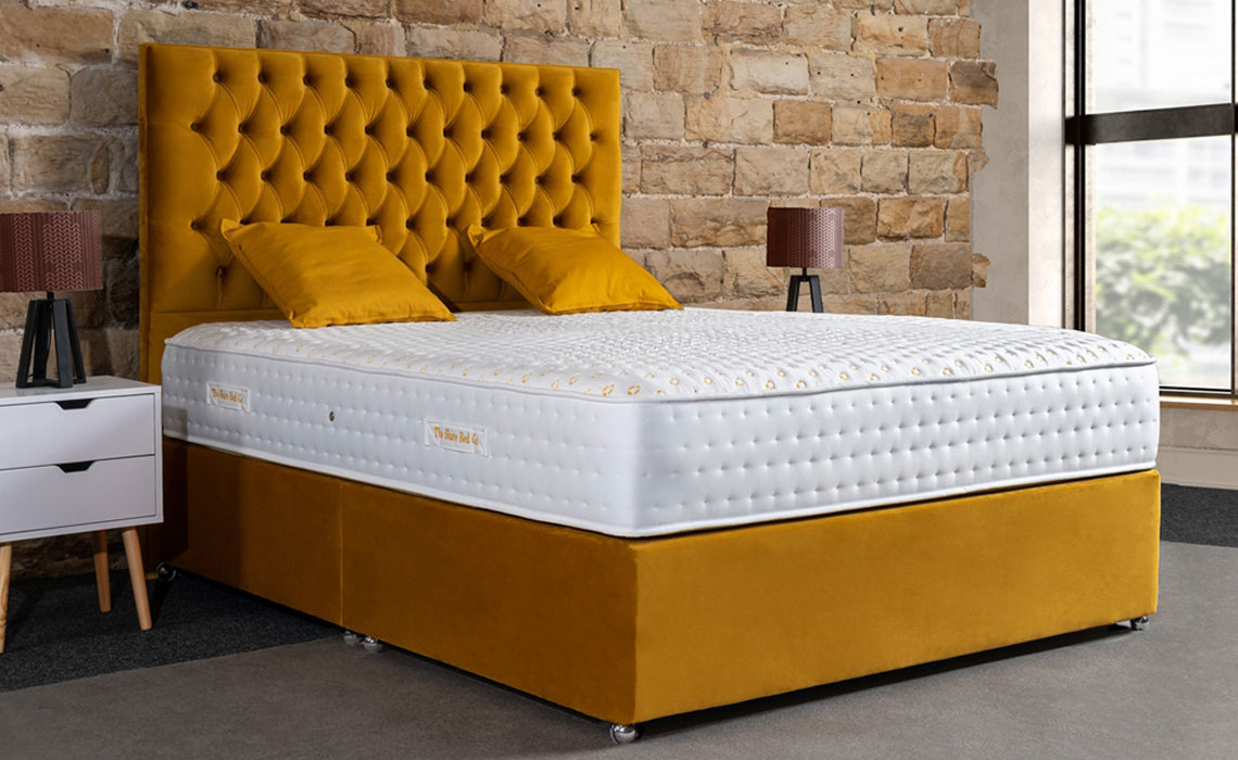 6ft Super King Picasso 2000 Mattress With Side Opening Ottoman & Headboard