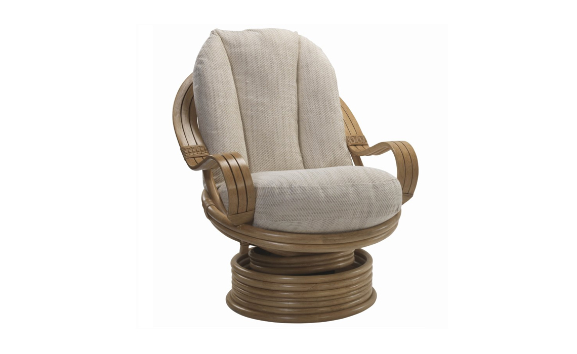 Malon Swivel Rocking Chair in Light Oak