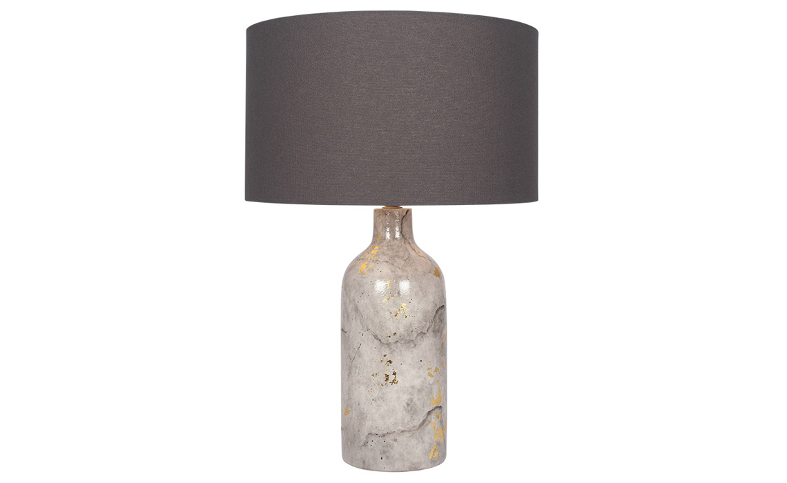 PLL191 Marble Effect Gold Leaf Glaze Stoneware Table Lamp