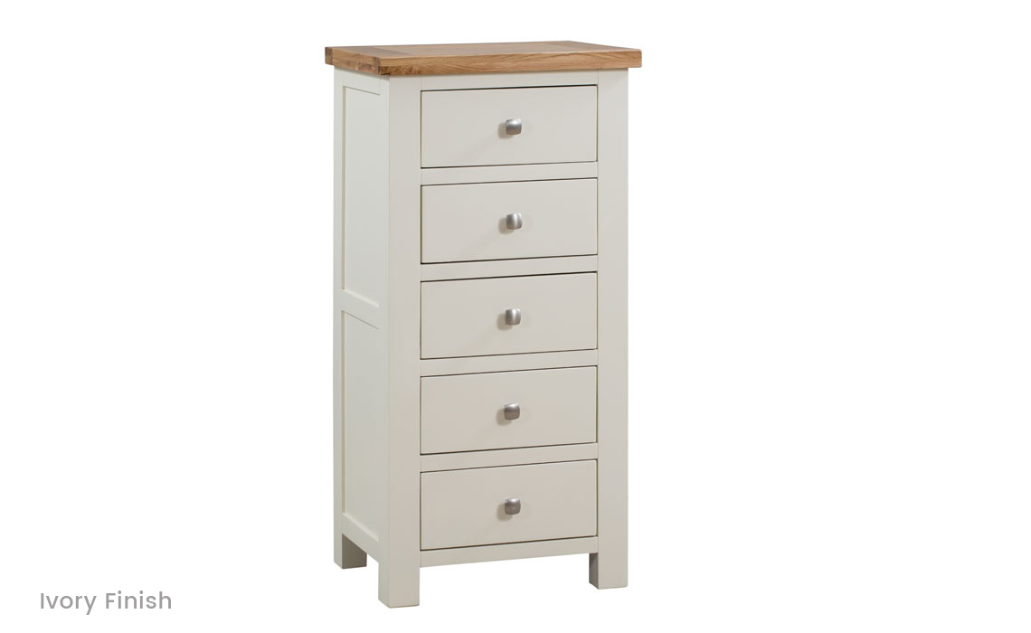 Lavenham Painted 5 Drawer Tall Chest