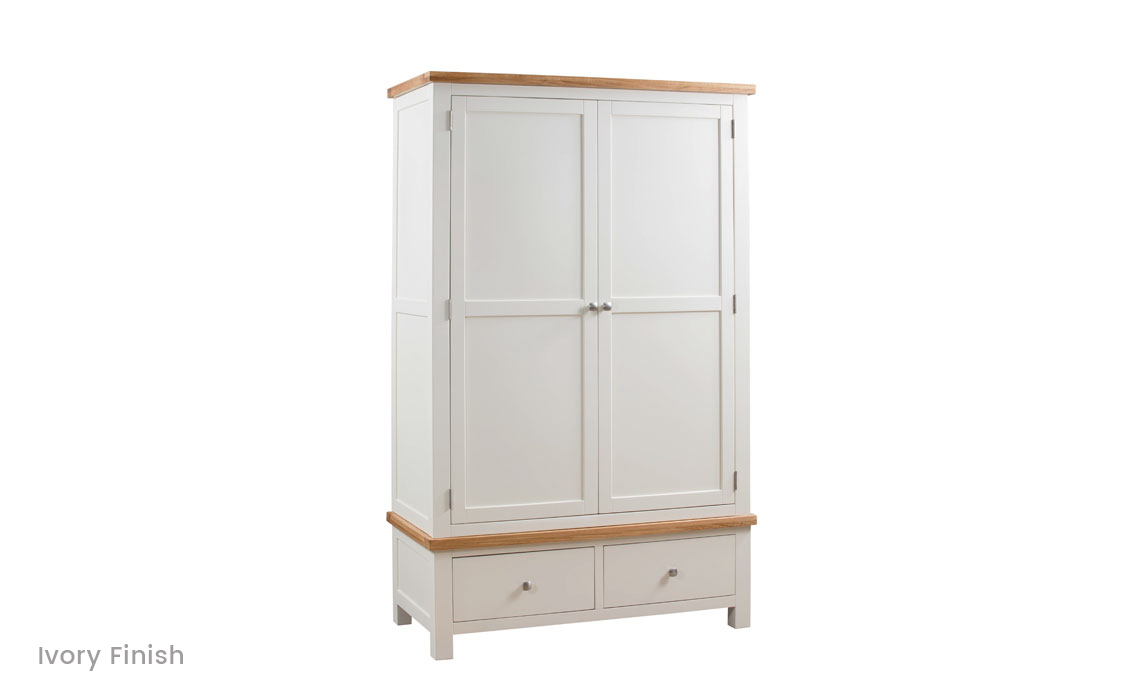 Lavenham Painted Gents Wardrobe With 2 Drawers