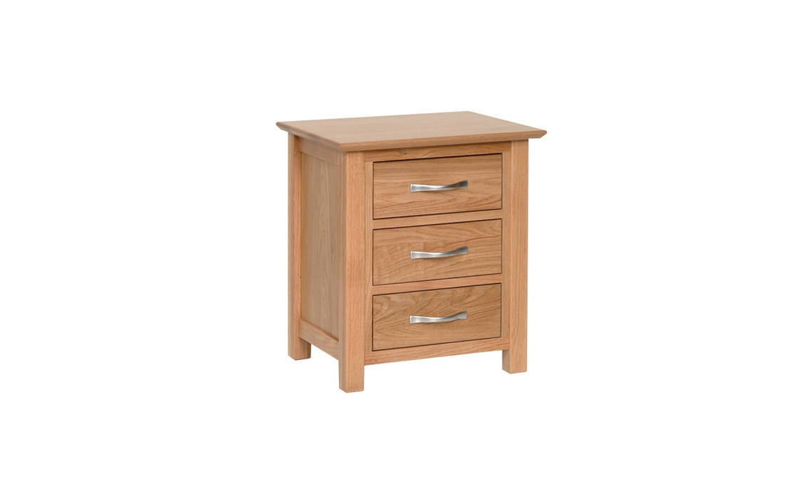 Woodford Solid Oak 3 Drawer Bedside