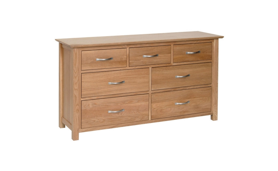 Woodford Solid Oak 3 Over 4 Chest Of Drawers
