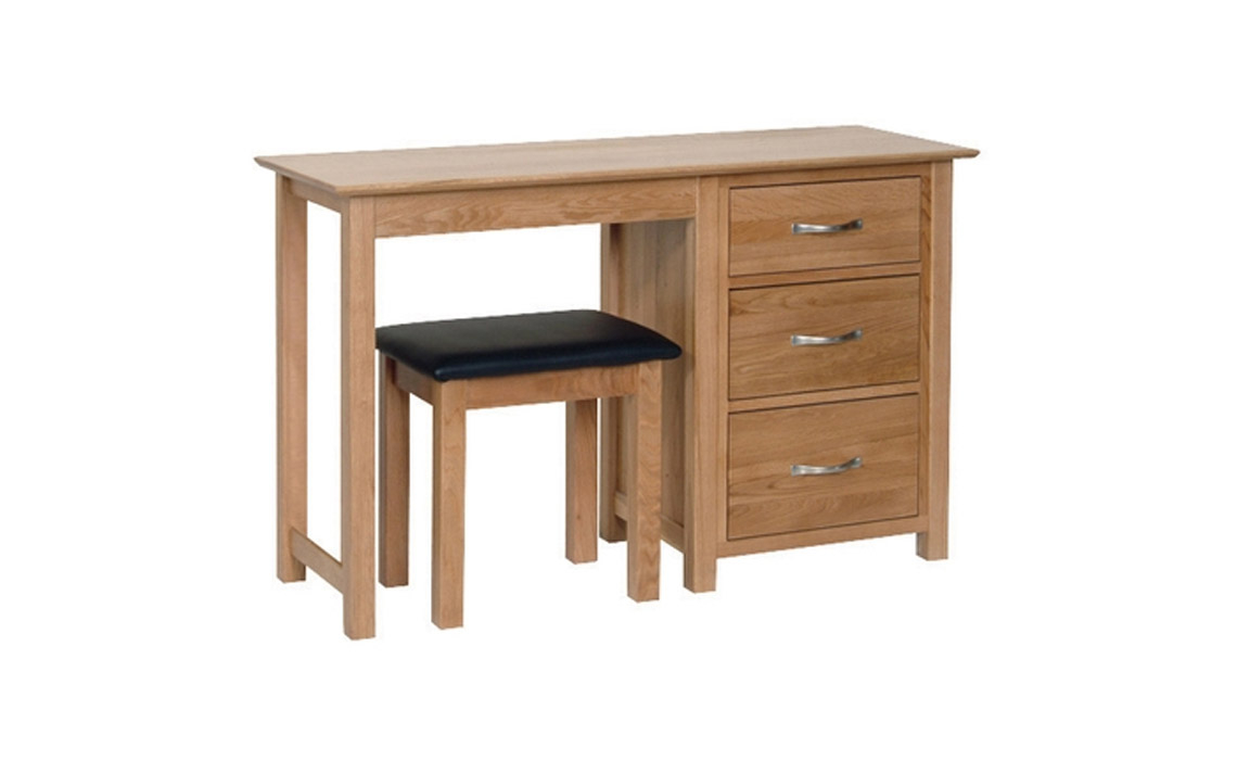 Woodford Solid Oak Single Pedestal Dressing Table