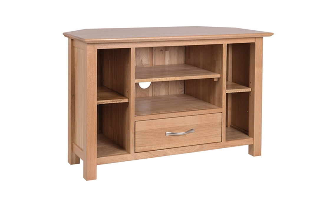 Woodford Solid Oak Corner TV Cabinet