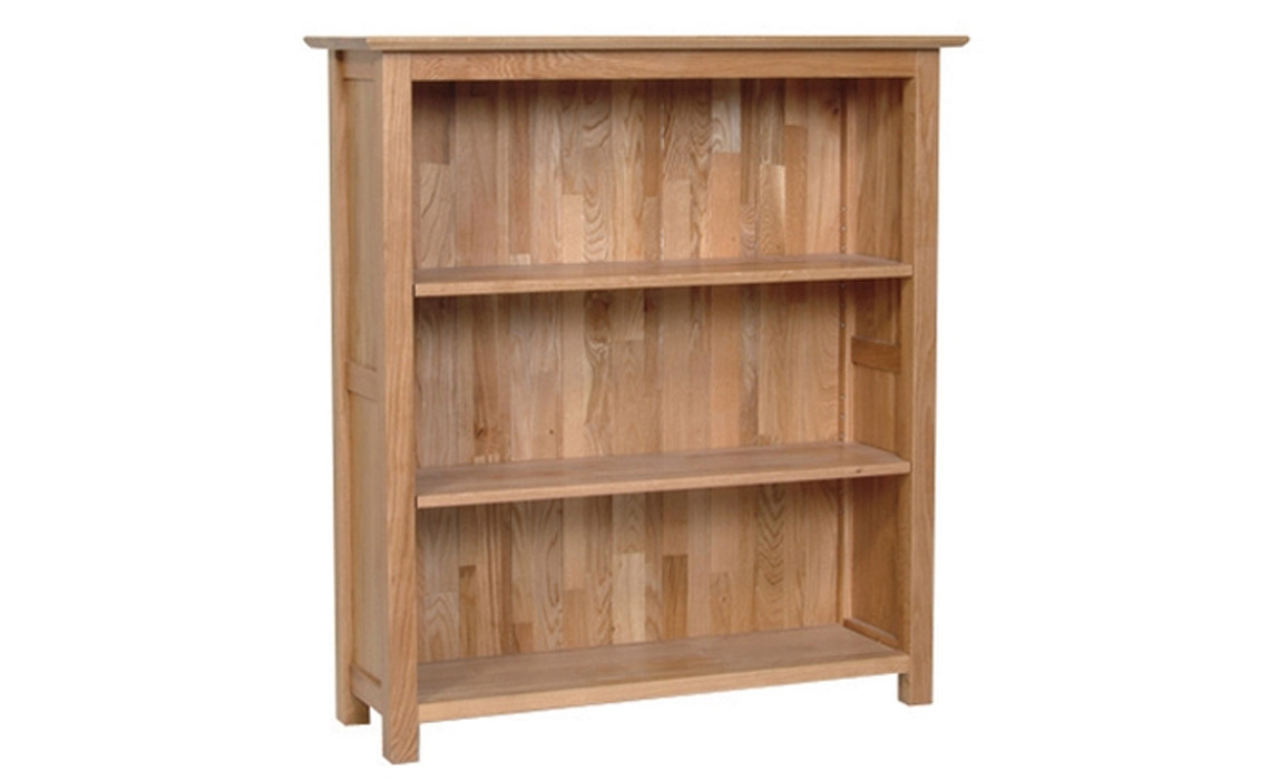 Woodford Solid Oak Small Wide Bookcase