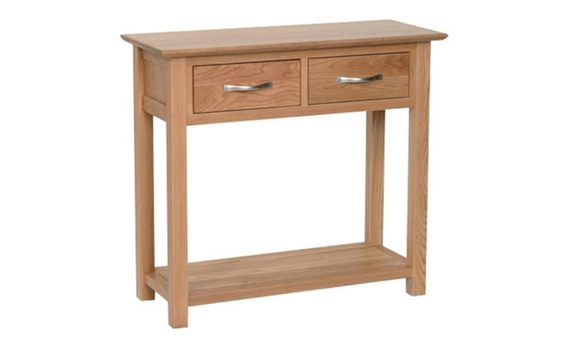Woodford Solid Oak 2 Drawer Console Table