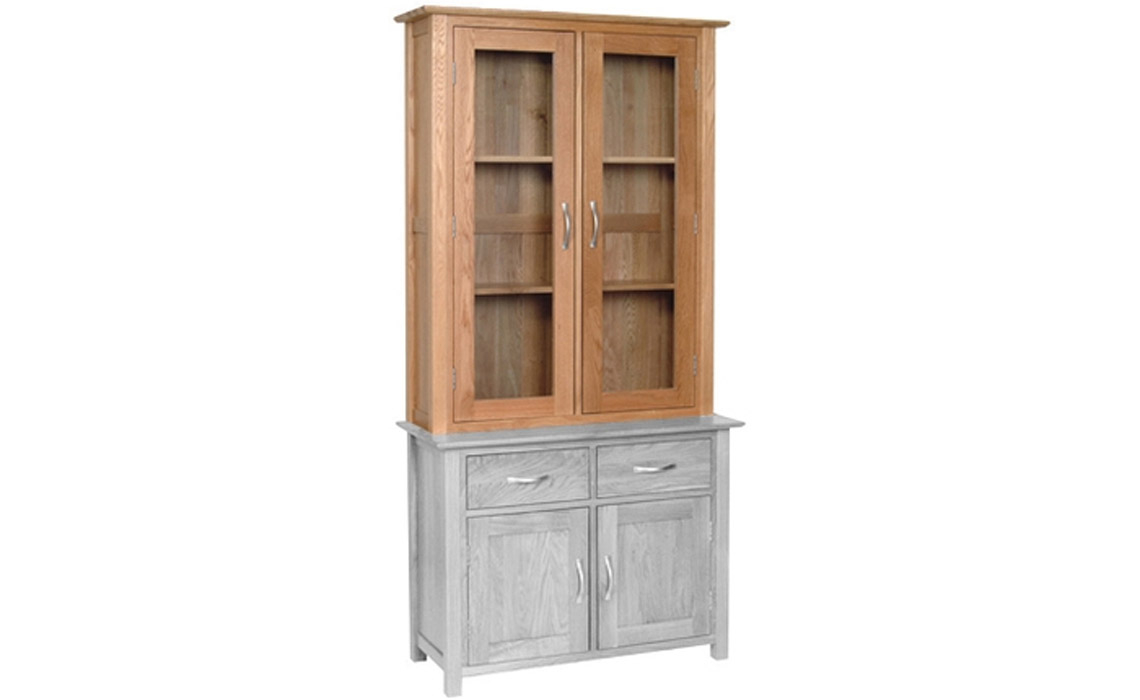 Woodford Solid Oak Small Glazed Dresser Top