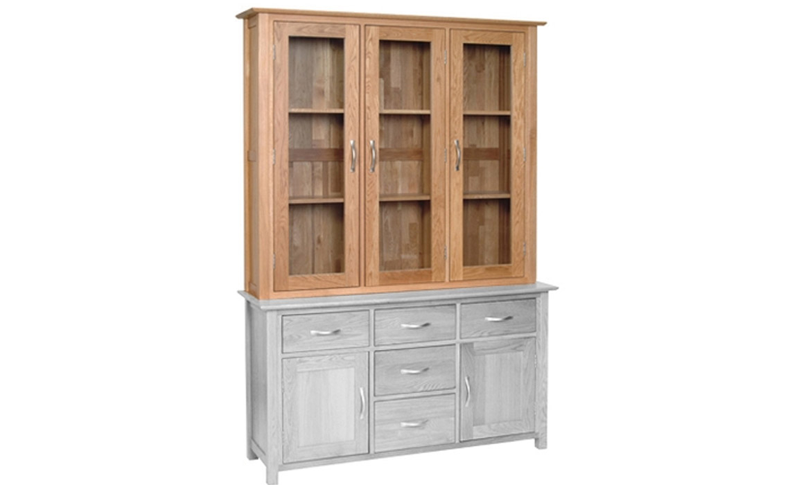 Woodford Solid Oak Large Glazed Dresser Top