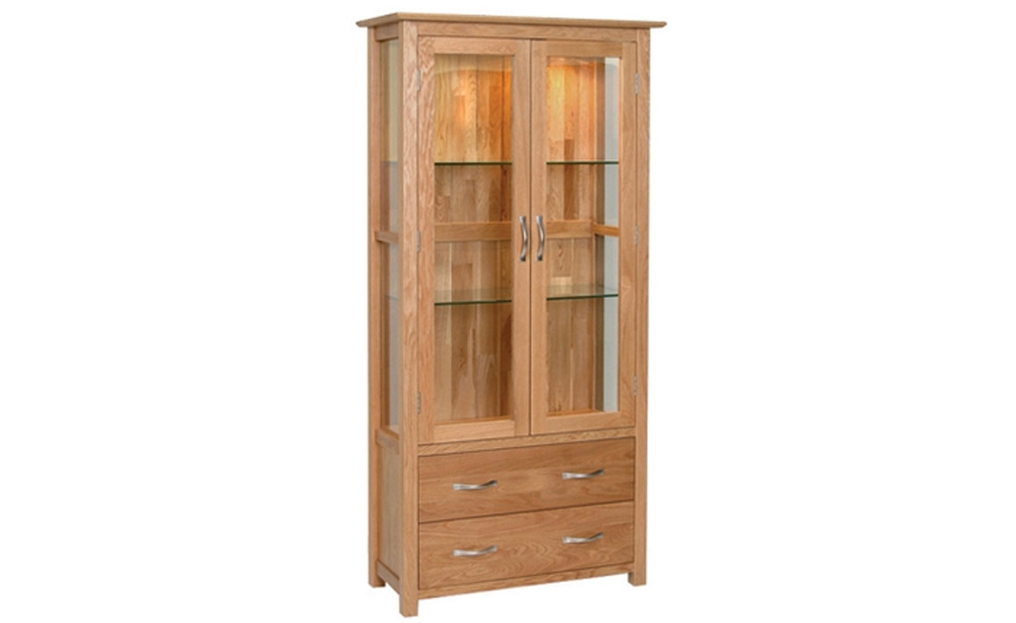 Woodford Solid Oak Display Cabinet