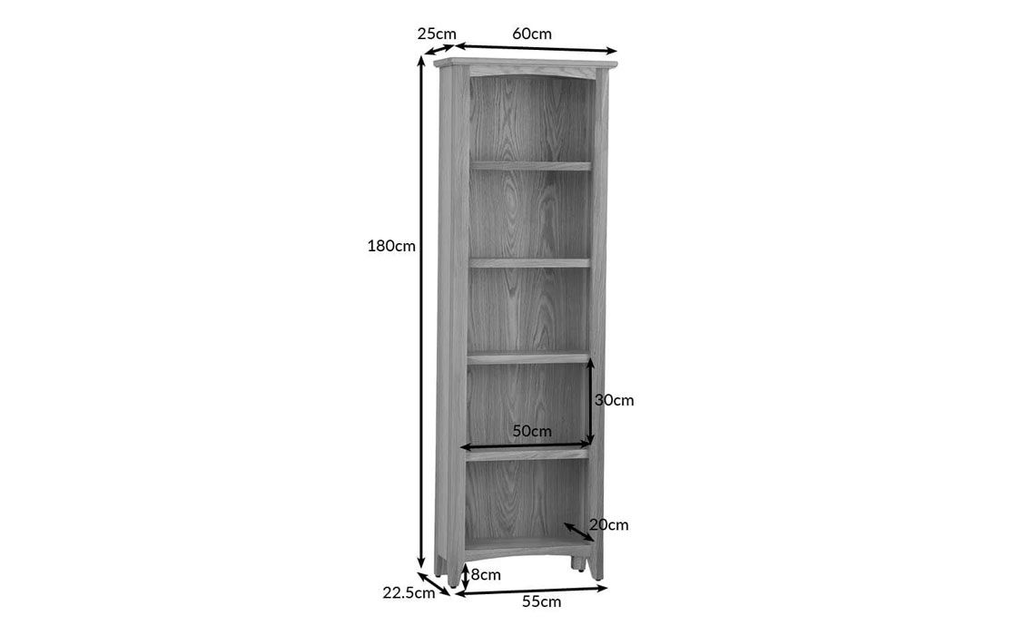 Columbus Oak Large Bookcase 