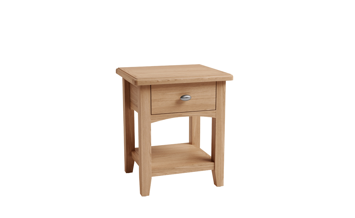 Columbus Oak 1 Drawer Lamp Table