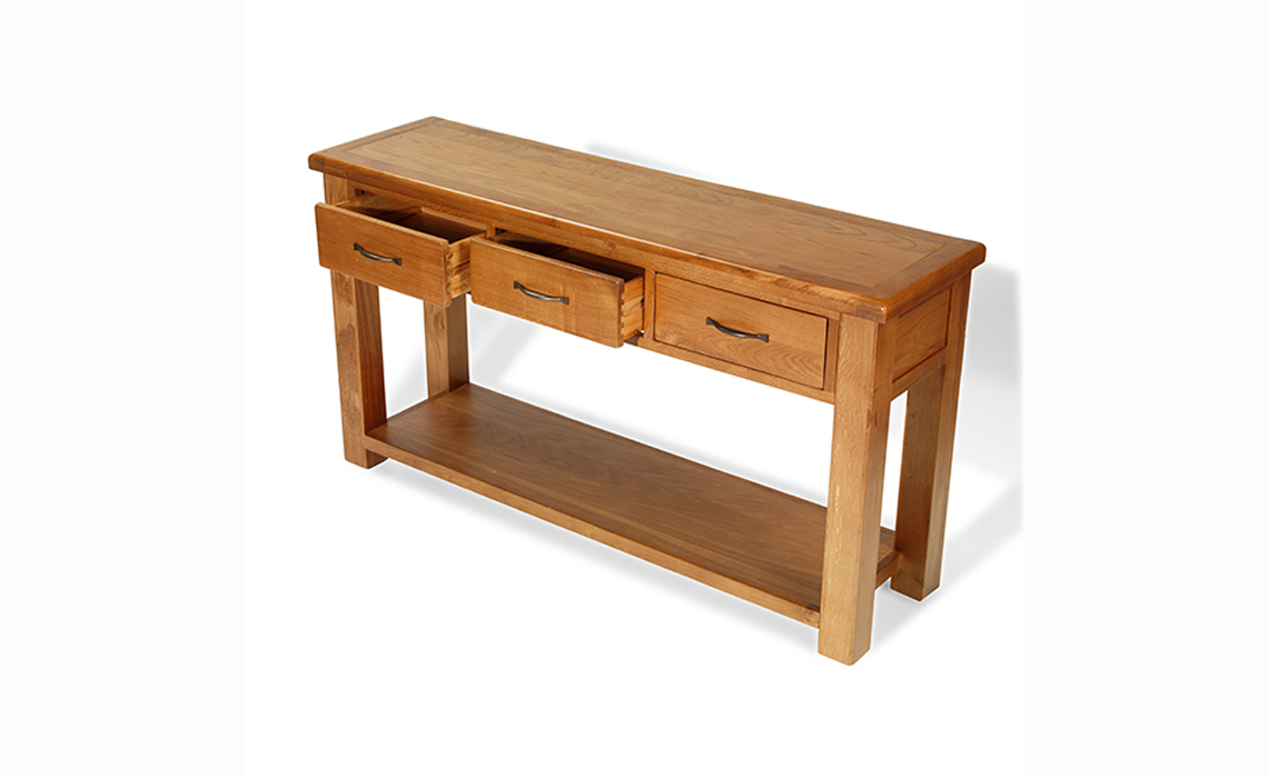 Hollywood Oak Large Console Table 