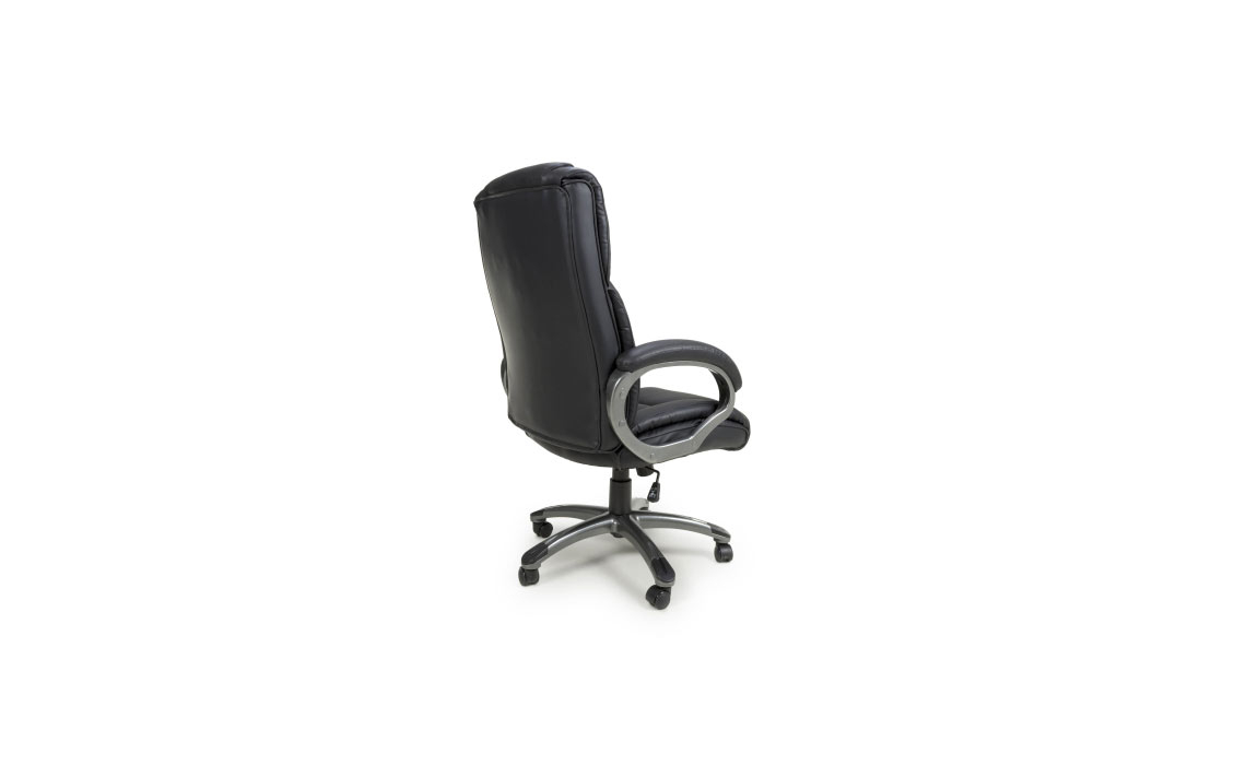Regent Executive Leather Faced Black Office Chair
