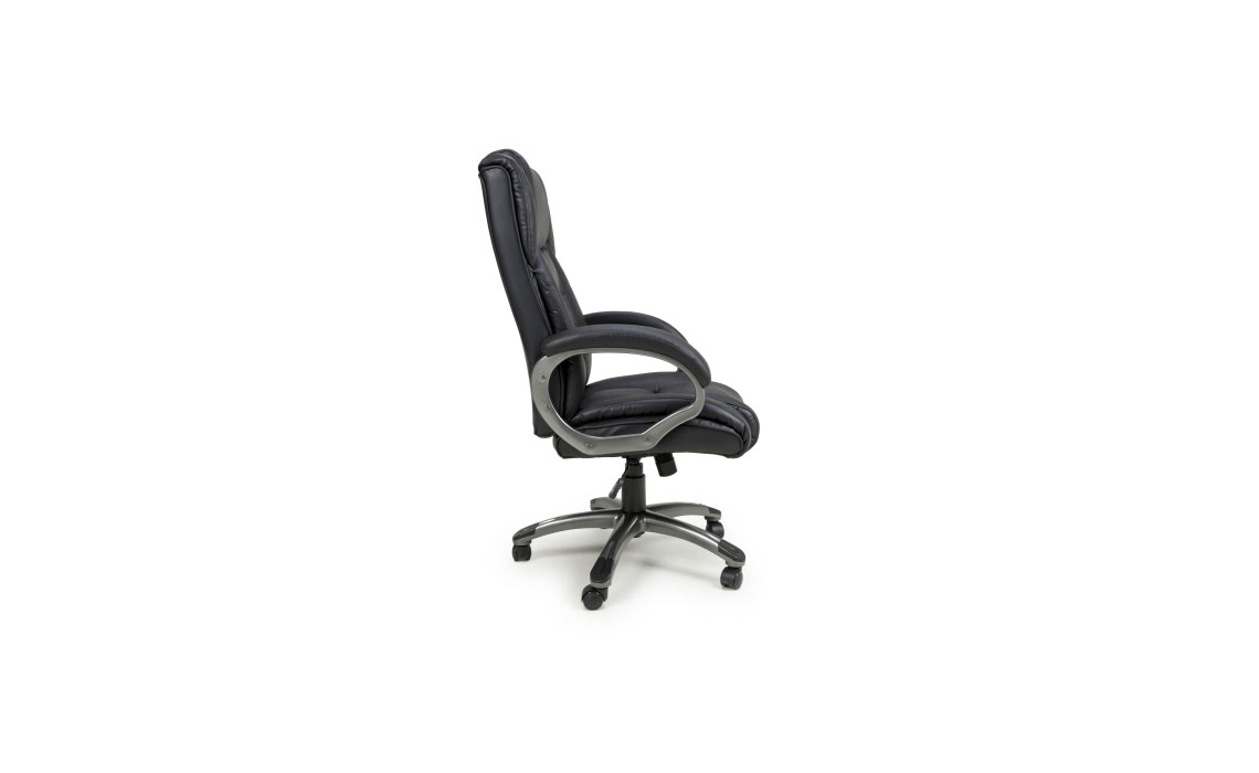 Regent Executive Leather Faced Black Office Chair