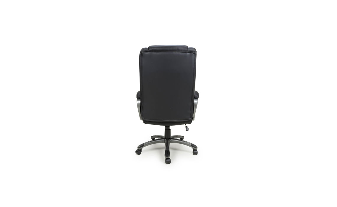 Regent Executive Leather Faced Black Office Chair