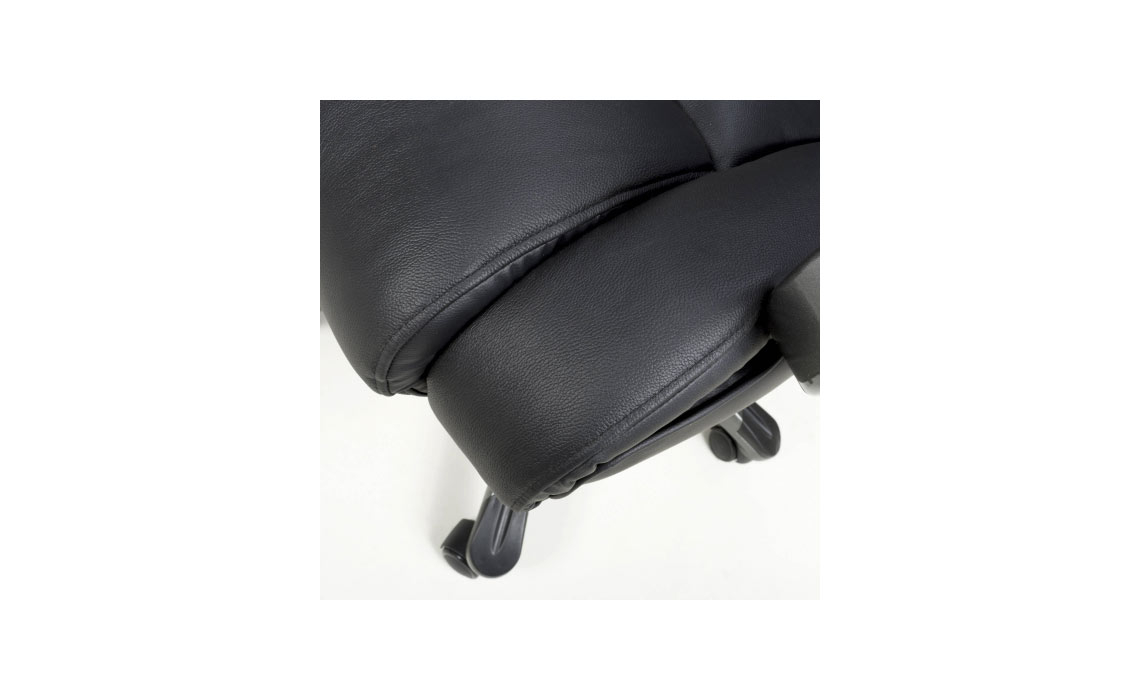Regent Executive Leather Faced Black Office Chair