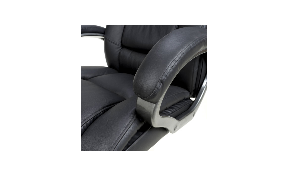 Regent Executive Leather Faced Black Office Chair