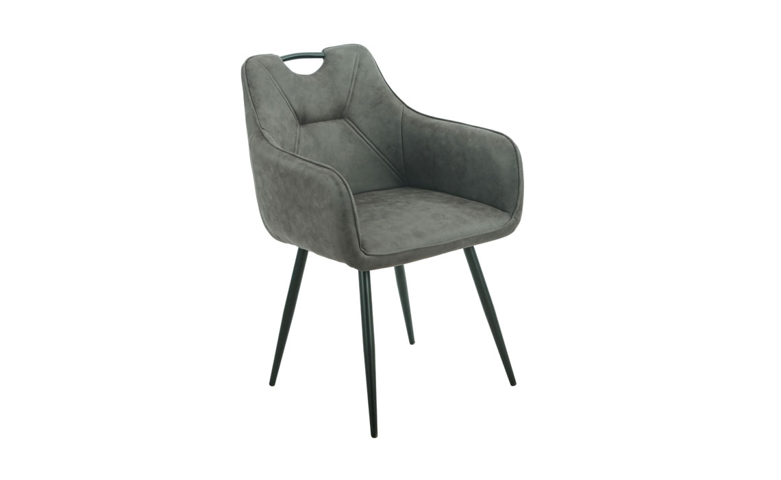 Milan Dining Chair - Grey PU Chair 