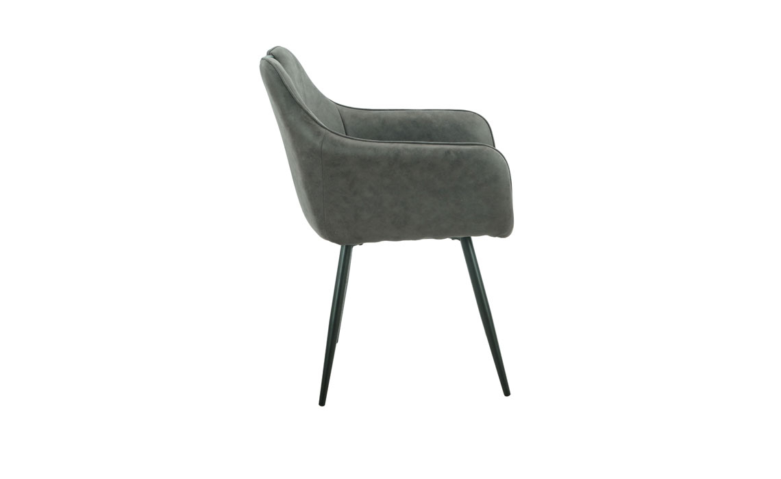Milan Dining Chair - Grey PU Chair 
