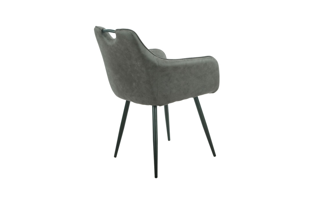 Milan Dining Chair - Grey PU Chair 